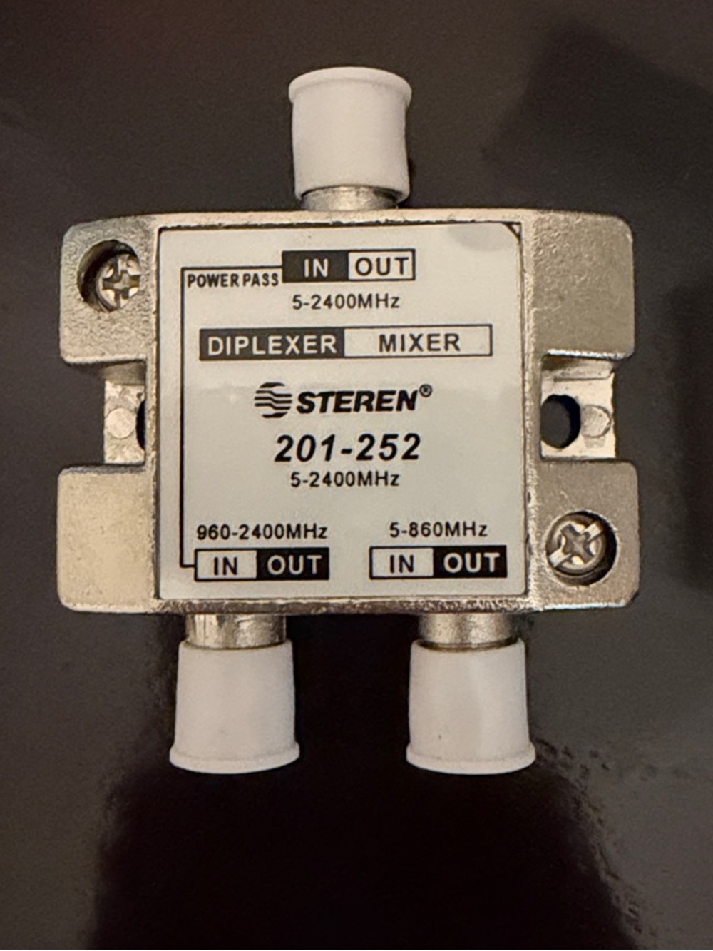 Steren 201-252 Silver Diplexer Mixer - 5-2400MHz lot of 6